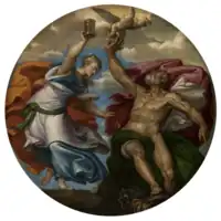 circular painting with multiple figures