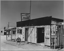 "Ex-Service Men's Club" (1940), Sunset District in East Bakersfield, Kern County, California