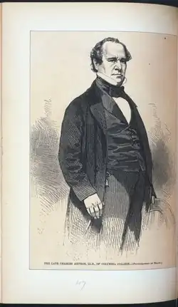 A wood engraving of Charles Anthon