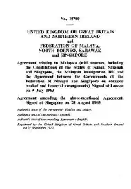 A copy of the Malaysia Agreement document